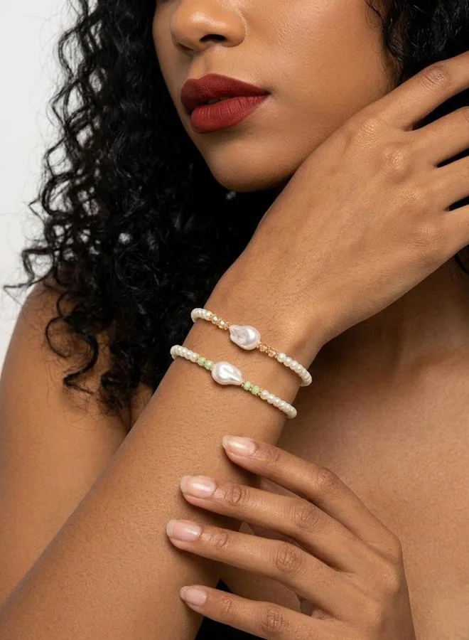 تايك تو Pack of 2 - Pearls Beaded Bracelets
