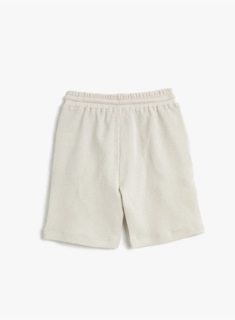 كوتون Shorts Basic Cotton Drawstring Pocket Detail