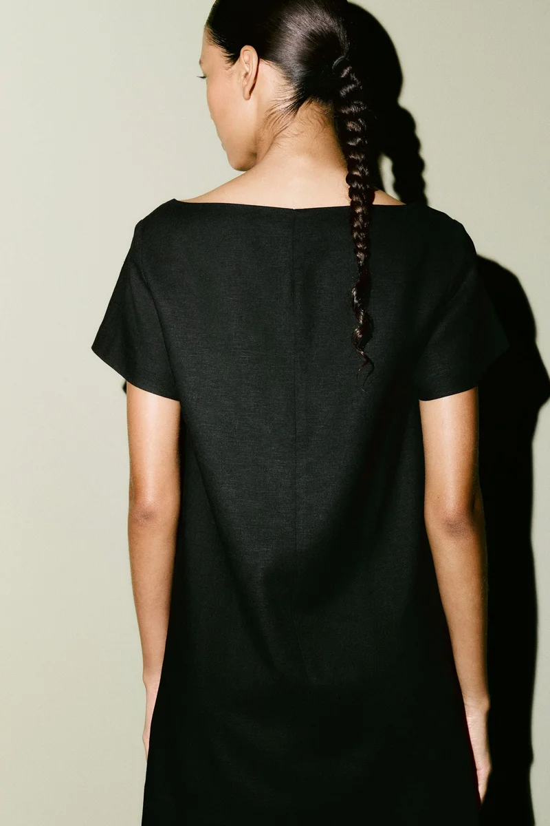 H&M Linen-blend shift dress