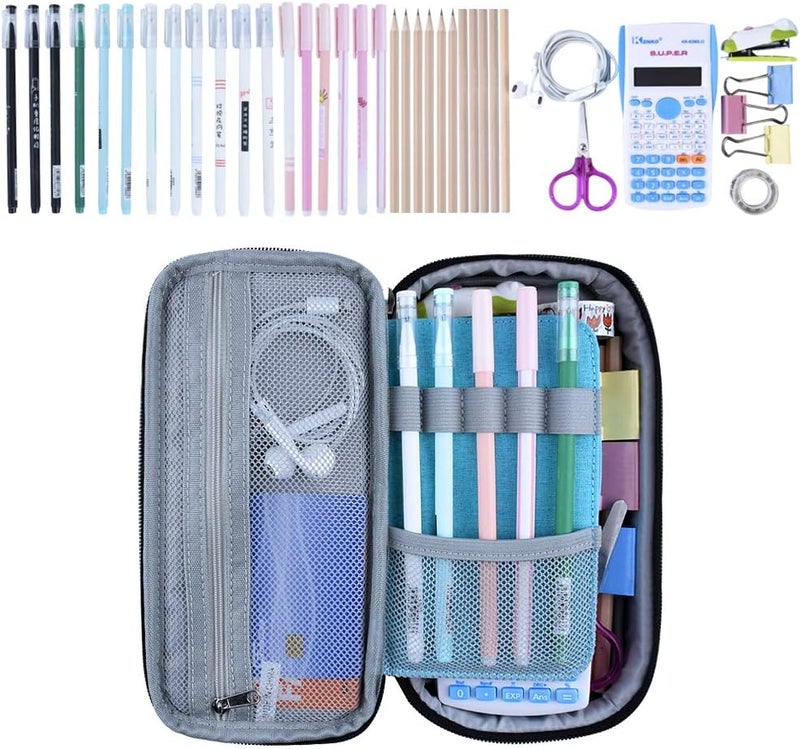 Chelory Big Capacity Pencil Case Large Pencil Bag Pouch Pen Case Pencil Marker Holder Stationery Storage Makeup Bag for Office Supplies Adults - Image 2