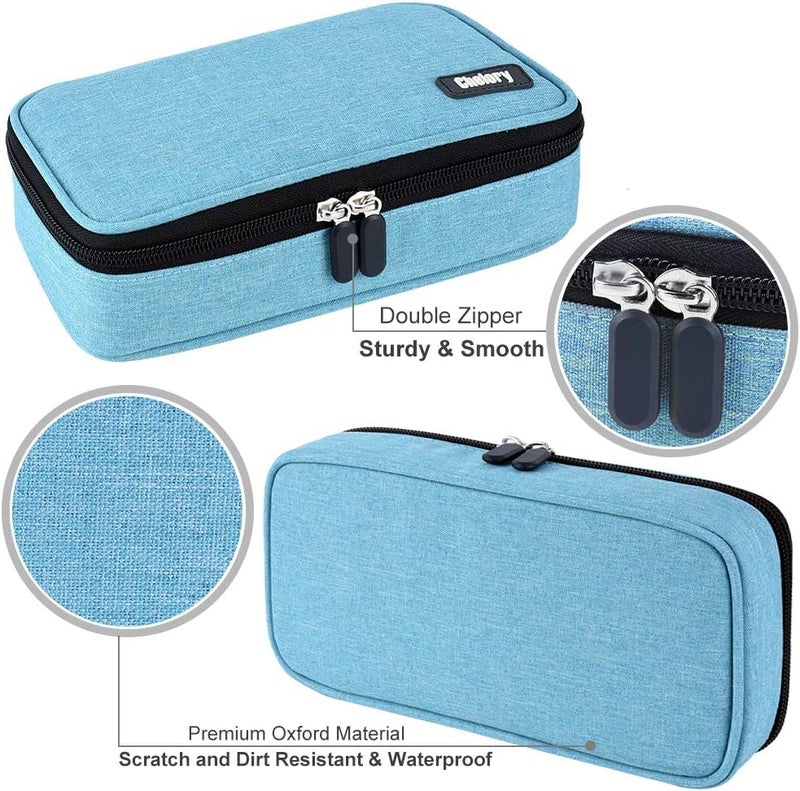 Chelory Big Capacity Pencil Case Large Pencil Bag Pouch Pen Case Pencil Marker Holder Stationery Storage Makeup Bag for Office Supplies Adults - Image 4