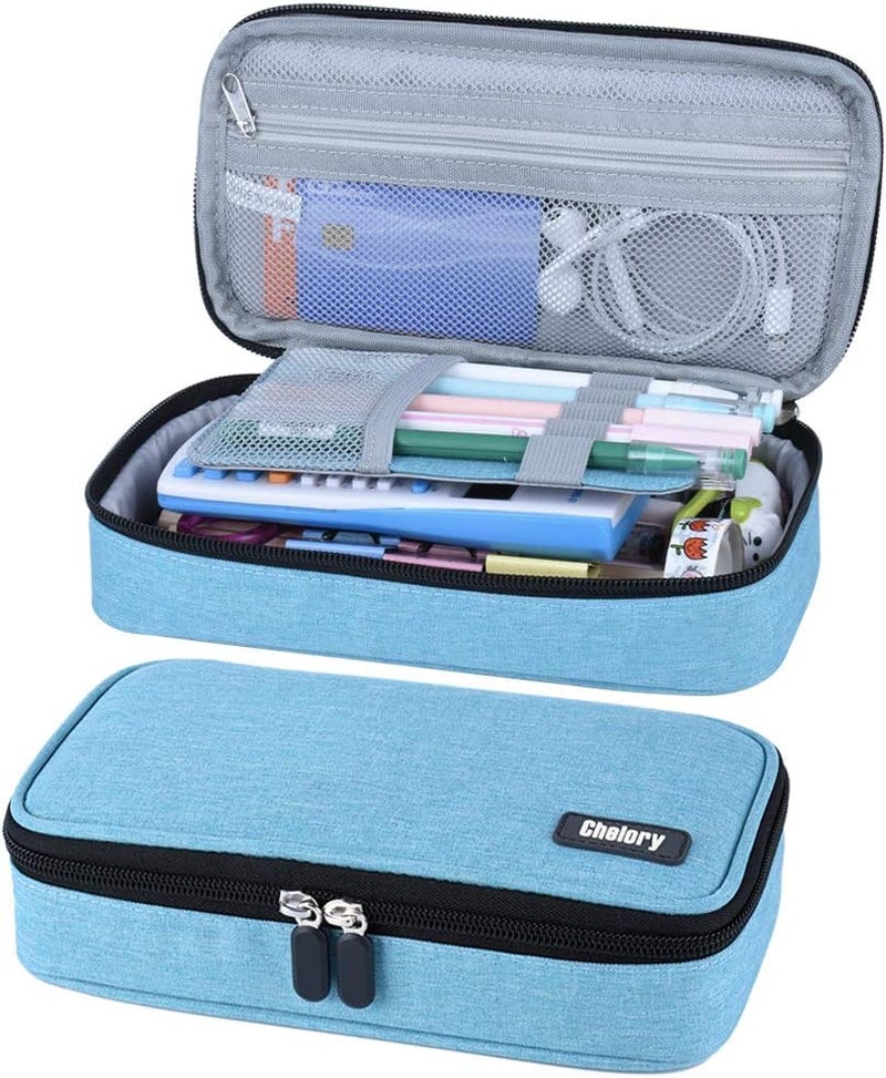 Chelory Big Capacity Pencil Case Large Pencil Bag Pouch Pen Case Pencil Marker Holder Stationery Storage Makeup Bag for Office Supplies Adults - Image 1