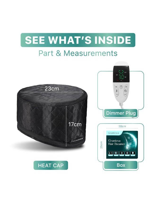 Granteva High-Power Hair Steamer Cap for Natural Hair – Deep Conditioning, Easy to Use, Adjustable Heat & Timer, at-Home Salon Treatment for Black Hair Care, Moisture & Repair Treatment for Healthy Hair - Image 2
