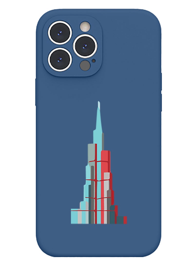 Theodor Protective Slim Fit Case Liquid Silicone Cover with Full Body Protection Anti-Scratch Shockproof Case For iPhone 13 Pro Blue  - Bus junkies slammed copy - Image 1