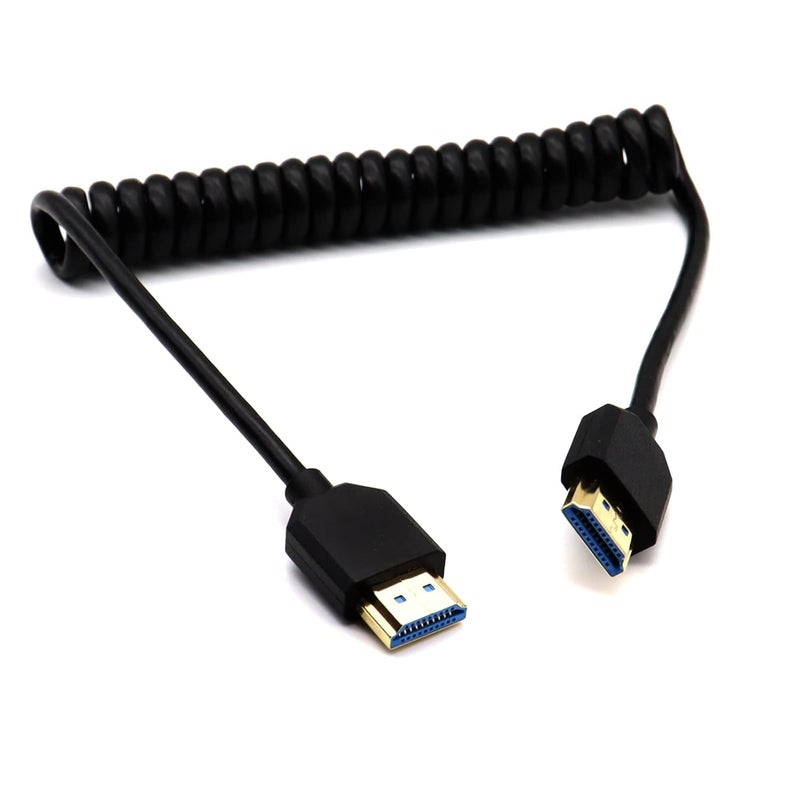 AWADUO HDMI 2.1 Cable Male to Male Extension Cord, Ultra Spring High Speed HDMI Coiled 8K@60Hz 4k@120Hz Compatible with Monitor/Projector(Male to Male) - Image 4