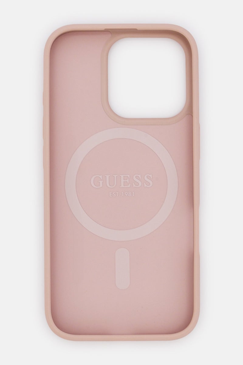 GUESS iPhone 16 Pro Magsafe Metal Logo Protective Case, Pink - Image 3