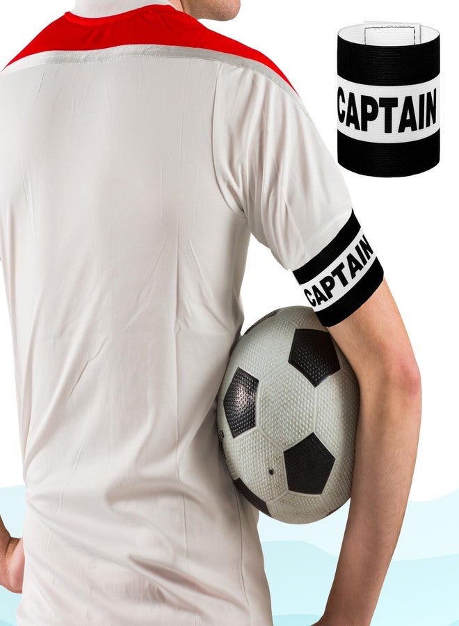 Psyqtsuary 3PCS Captain Armbands, 8x31 Cm/3.15x12 Inch Black Soccer Captain Armband Adjustable Leader Armband Team Sport Armband Football Rugby Basketball Player Band for Adult Youth Soccer Volleyball Team - Image 4