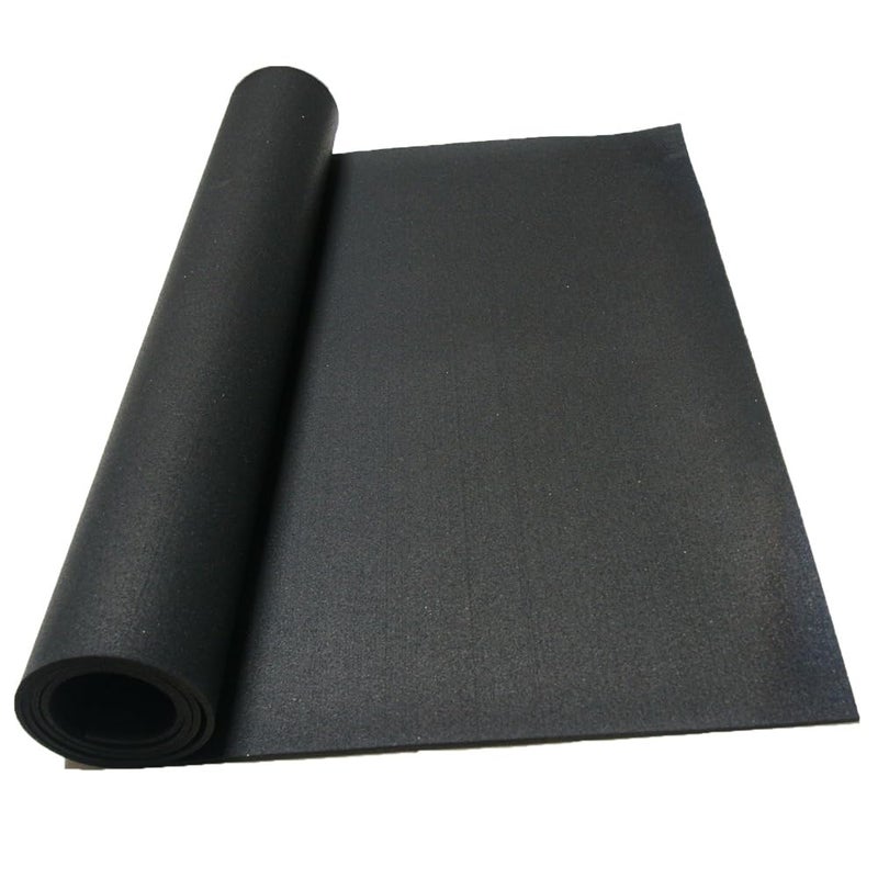 Rubber-Cal Recycled Rubber Flooring Roll - 1/4 in. x 4 ft. x 1 ft. - Black - Image 1