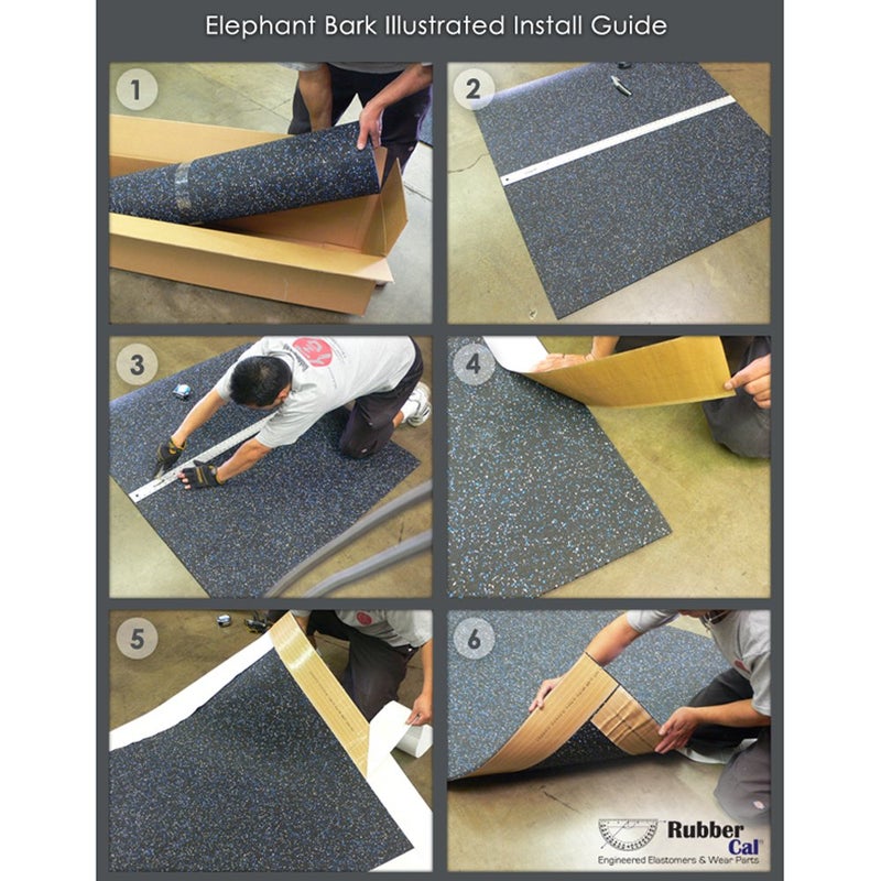 Rubber-Cal Recycled Rubber Flooring Roll - 1/4 in. x 4 ft. x 1 ft. - Black - Image 5