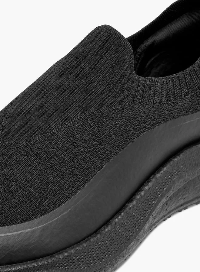 Kappa Mens Textured Slip-On Sports Shoes with Pull Tabs