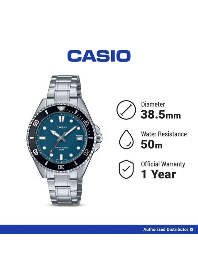 CASIO Analog Stainless Steel Band Round  Shape  Wrist Watch MDV-10D-2A1VDF - Image 3