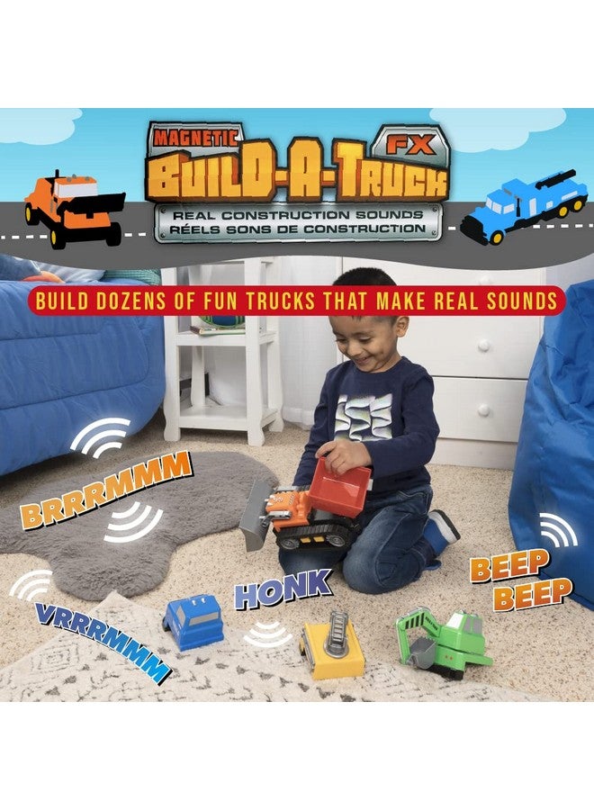 Popular Playthings Magnetic Buildatruck Construction Set Of 4 Construction Vehicles With Real Construction Site Sounds - Image 3