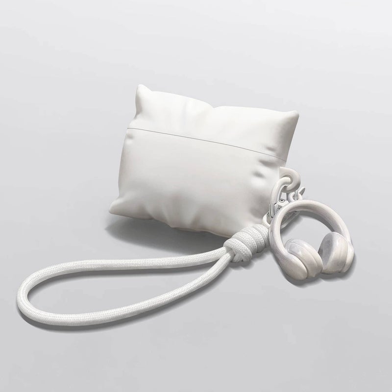 PU Leather Cartoon Pillow Case for AirPods 1/2/3/4/Pro/Pro2/Pro3, Full Protection Cover for Apple Earbuds - Image 1