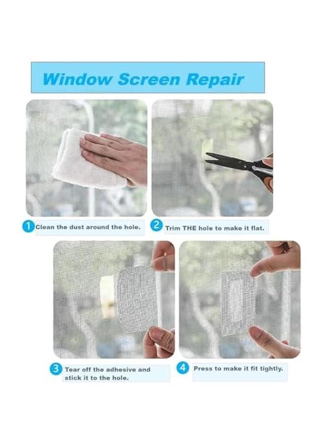 50 Pcs Shower Drain Cover Hair Catcher/Shower Drain Mesh Sticker/Laundry,Bathroom, Kitchen, Sink, Drain, Adhesive Window Screen Repair Tape Kit