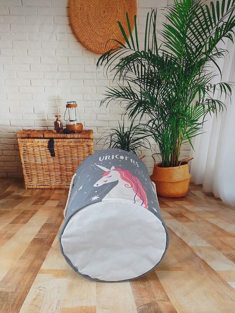 VAIVUSTO Kids Laundry Basket Girls Unicorn Room Decor,Large Storage Box Canvas Baby Hamper Nursery Bins,Boys and Girls Toy Box,Gift Baskets for Home - Image 4