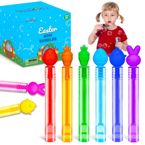 Leetous 100 Pack Non Candy Easter Basket Goodie Bag Stuffers Fillers for Toddlers Bulk Mini Bubbles Party Favor Supplies for Kids Small Bunny Egg Toys Gifts Treats Trinkets Prize for Classroom Boys Girls - Image 1
