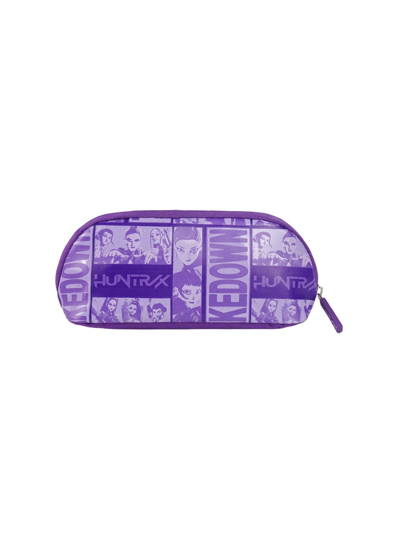 Netflix KPop Demon Hunters Teens Pencil Case – Official KPop Demon Hunters Zippered Pencil Pouch, Large Capacity School Stationery Organizer, Purple Accessory Case - Image 3