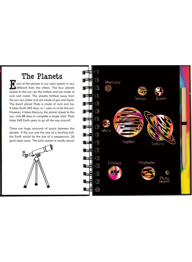 Peter Pauper Press Scratch & Sketch(tm) Solar System (Trace Along) - Image 2