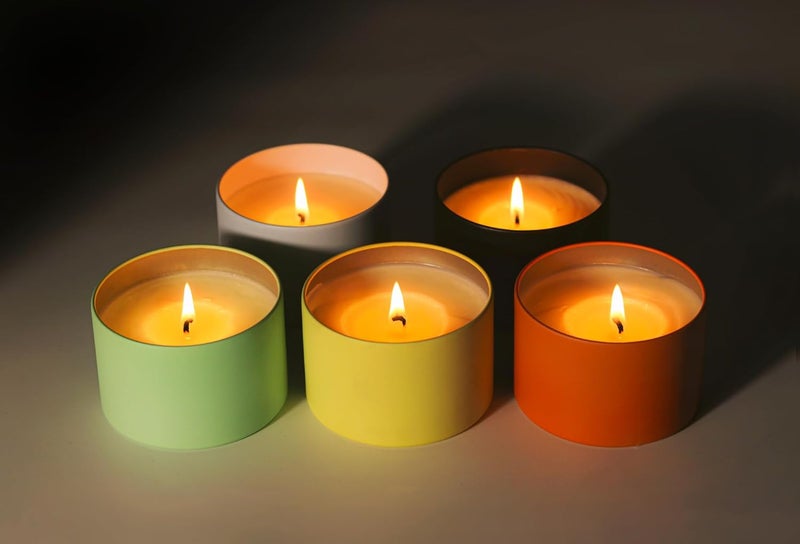 Aroparc Candle Tins 8oz with Lids, 24 Pack Seamless Bulk Candle Containers for Candle Making Supplies Empty Candle Jars - Mint - Image 5