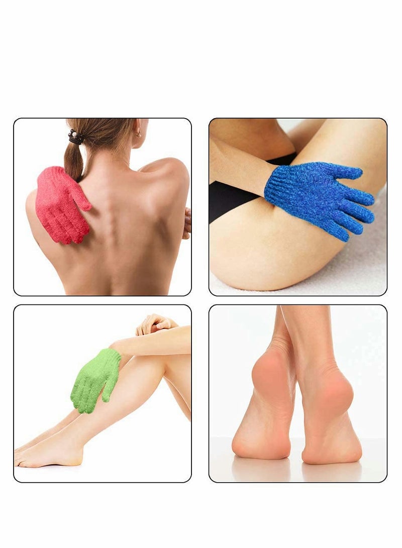 Excefore Double Sided Exfoliating Gloves, Bath Gloves  - Image 2