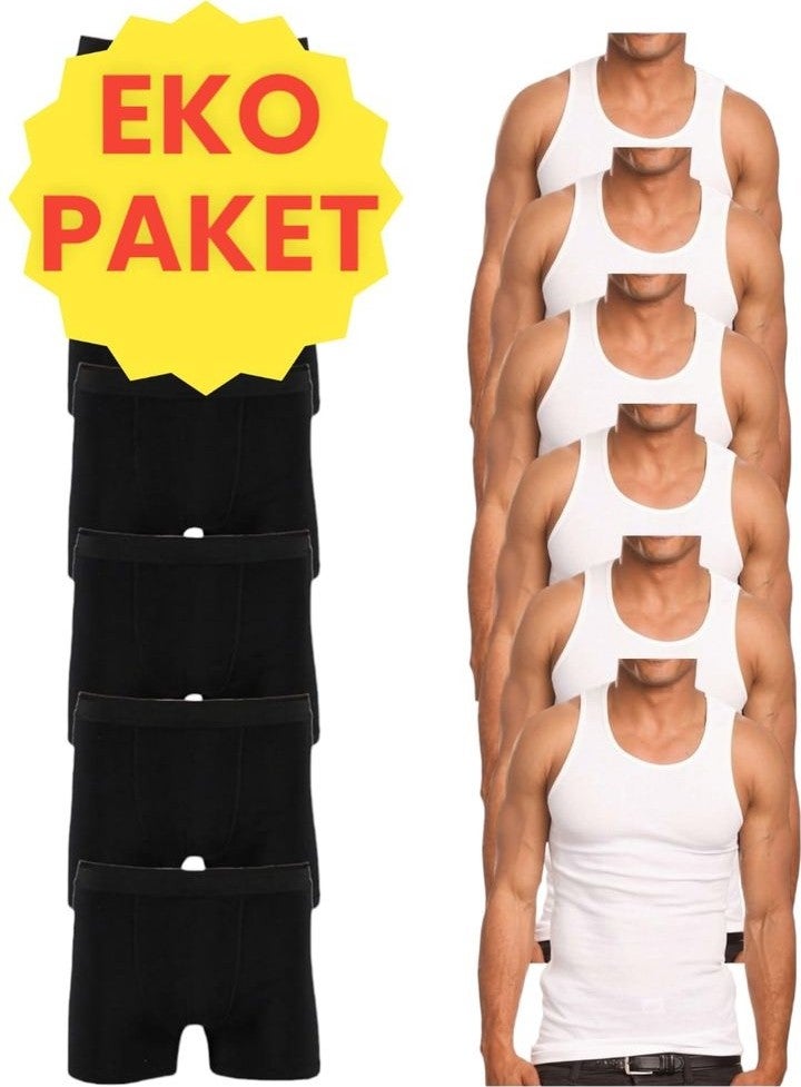 Mood Agenda Eco Set 12 Pack Men's Underwear Set 6 Pieces Undershirt 6 Pieces  - Image 2