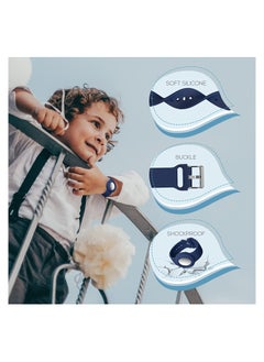 SYOSI Airtag Wristbands for Kids Soft Silicone Airtag Bracelet Lightweight Waterproof Compatible with Apple Airtag Watch for Children and Toddler 2 Pcs  - Image 3