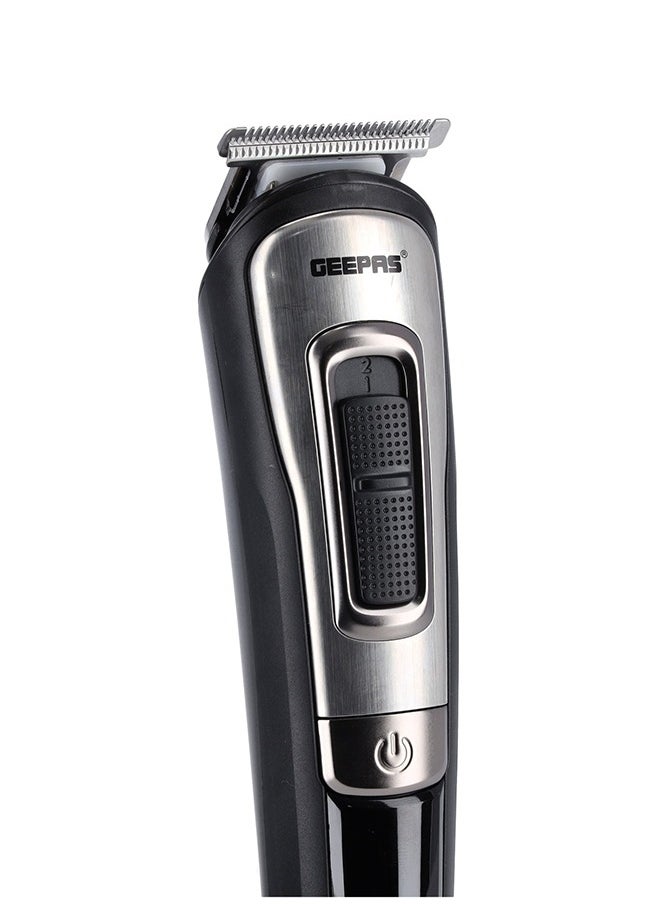 11-IN-1 Rechargeable Grooming Set With 6 Interchangeable Heads And 4 Comb Attachments Includes a Charging Stand, Cleaning Brush, USB Cable