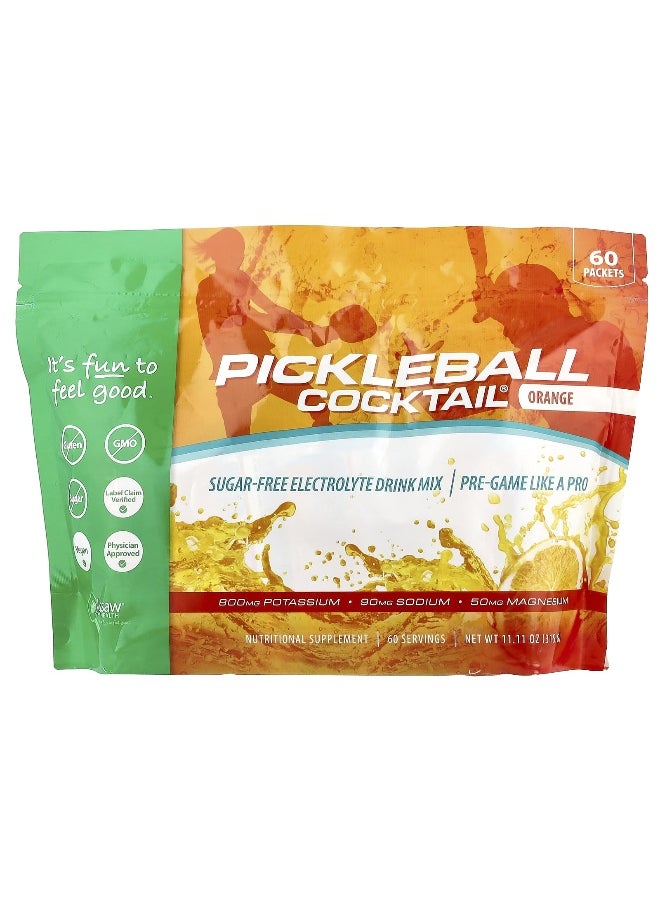 Jigsaw Health Jigsaw Health, Pickleball Cocktail®, Sugar-Free Electrolyte Drink Mix, Orange, 60 Packets, 5 g Each  - Image 1