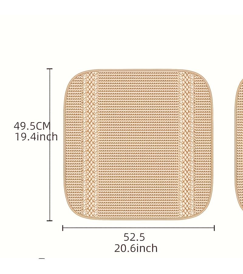 Two Pcs Pink Color Four Season Ice Sliding Fiber Fabric Car Seat Cushions Non Slip Breathable High End Luxury Car Accessories - Image 2
