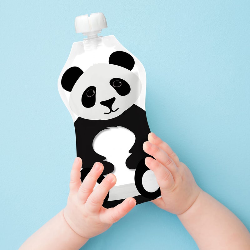 Squooshi Reusable Baby Food Pouches for Toddlers | BPA Free Plastic, Food Safe, Freezer Safe | Refillable for Applesauce Yogurt & Puree Squeeze Pouch - Image 5