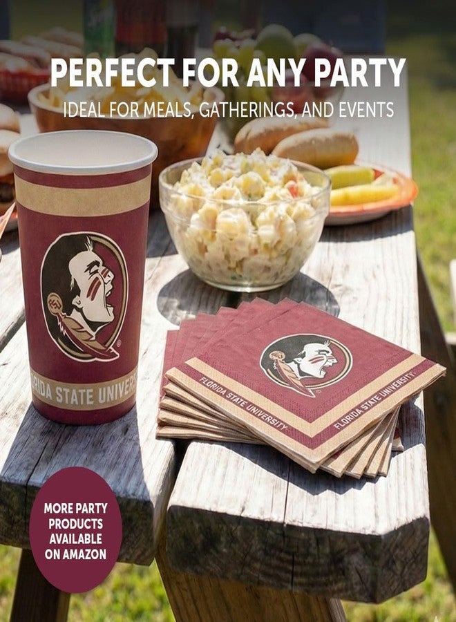 Desert Cactus Florida State University Paper Cups FSU Seminoles 20 Count 9 Ounce Cold Beverage for Tailgates, Graduation, Party and Game Day Decoration (Design A) - Image 4