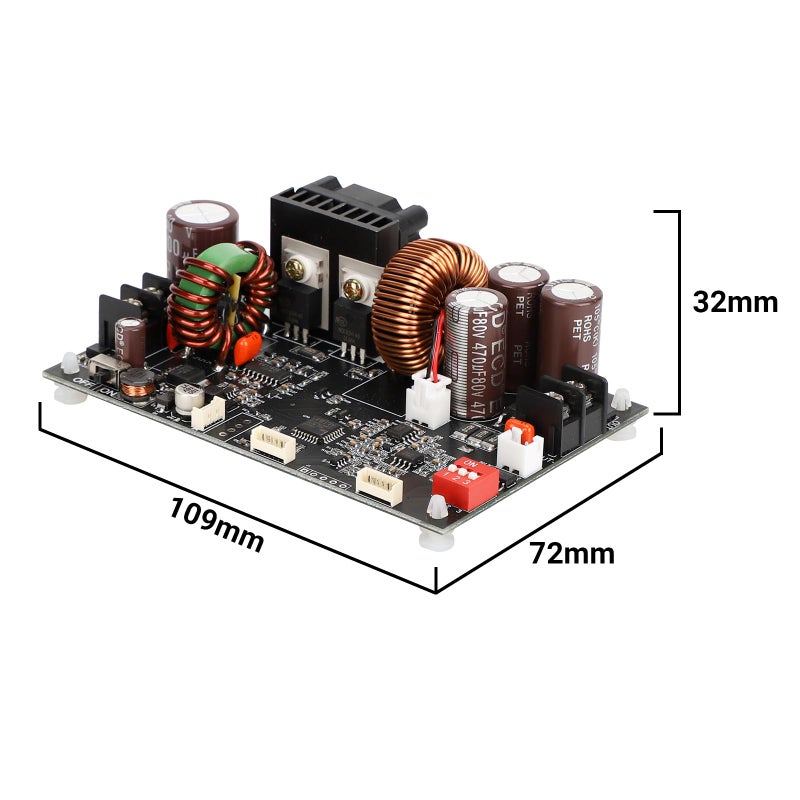 DROK CNC DC Buck Converter with Meter, 6-70V to 0-60V 10A 600W, DC 5V 9V 12V 24V 36V 48V 60V Fixed Output Voltage, Adjustable Power Supply Voltage Regulator Step Down Module - Image 3