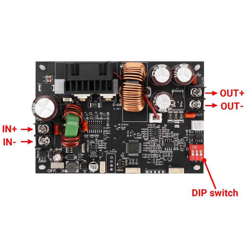 DROK CNC DC Buck Converter with Meter, 6-70V to 0-60V 10A 600W, DC 5V 9V 12V 24V 36V 48V 60V Fixed Output Voltage, Adjustable Power Supply Voltage Regulator Step Down Module - Image 5