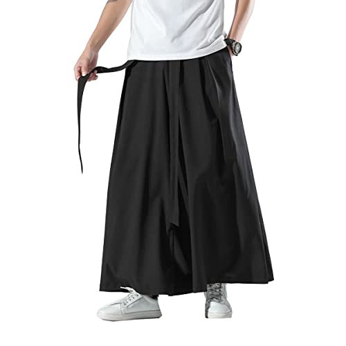 Seidarise Men's Wide Leg Casual Harem Linen Japanese Yoga Harem Pants Hip hop Joggers Baggy - Image 1
