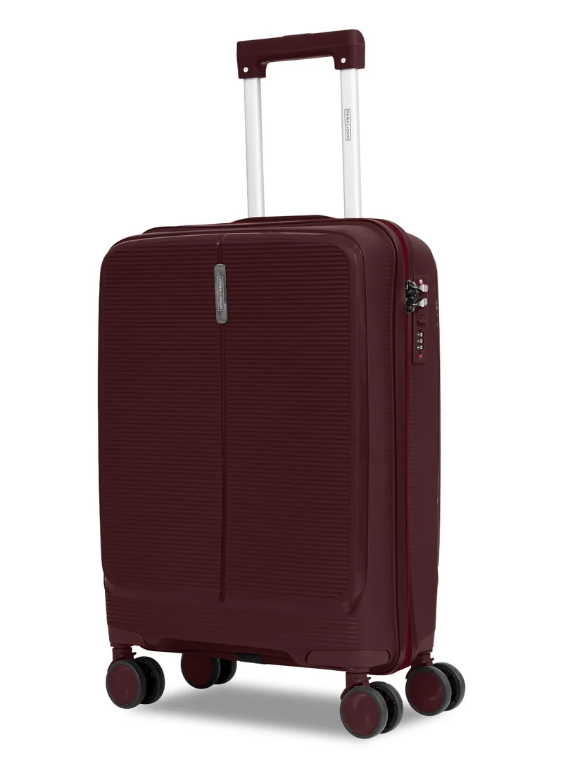 Parajohn Boltrix Cabin Size 20 inches Premium Polypropylene PP Hardsided Luggage - 55 cms carrying 10kg|8 Wheels Trolley - Red