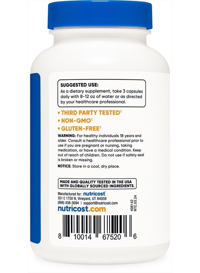 Nutricost كركم كركمين مع بايوبيرين و 95% كركومينويد، 2300 ملغ، 120 كبسولة، كبسولات نباتية، 767 ملغ لكل كبسولة، 40 حصة، خالي من الغلوتين، غير معدّل وراثيًا - Image 2