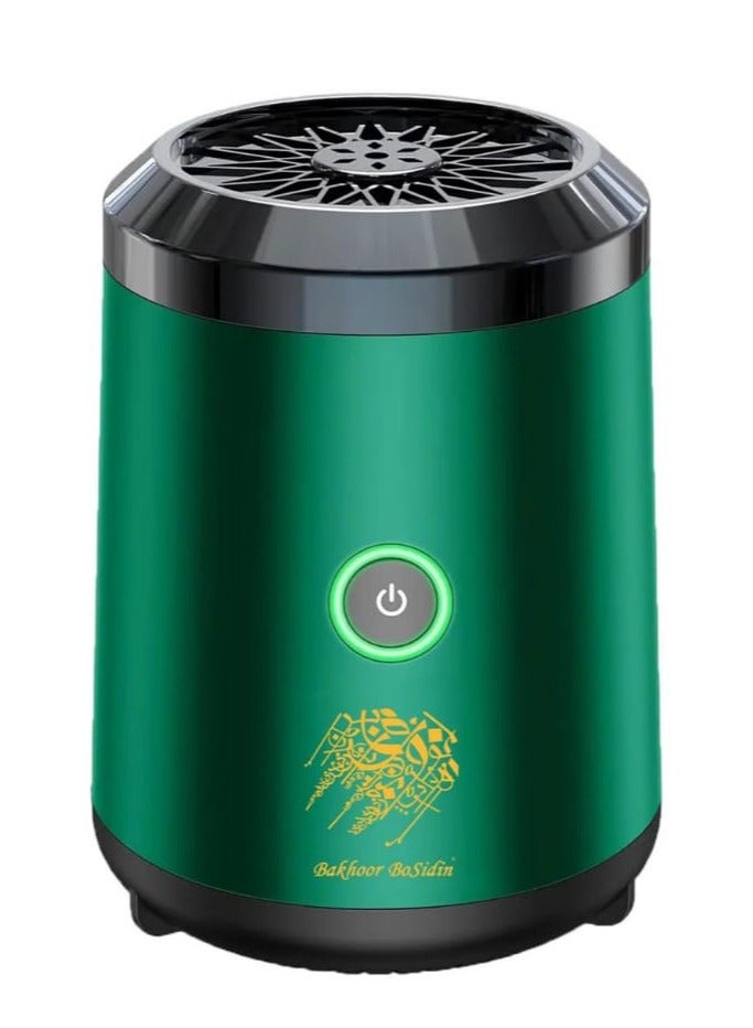 Oud Bakhoan Car USB Mini Type-C Power Rechargeable Incense Burner Decorations Green 9.8x7.4x6.7 cm  - Image 1