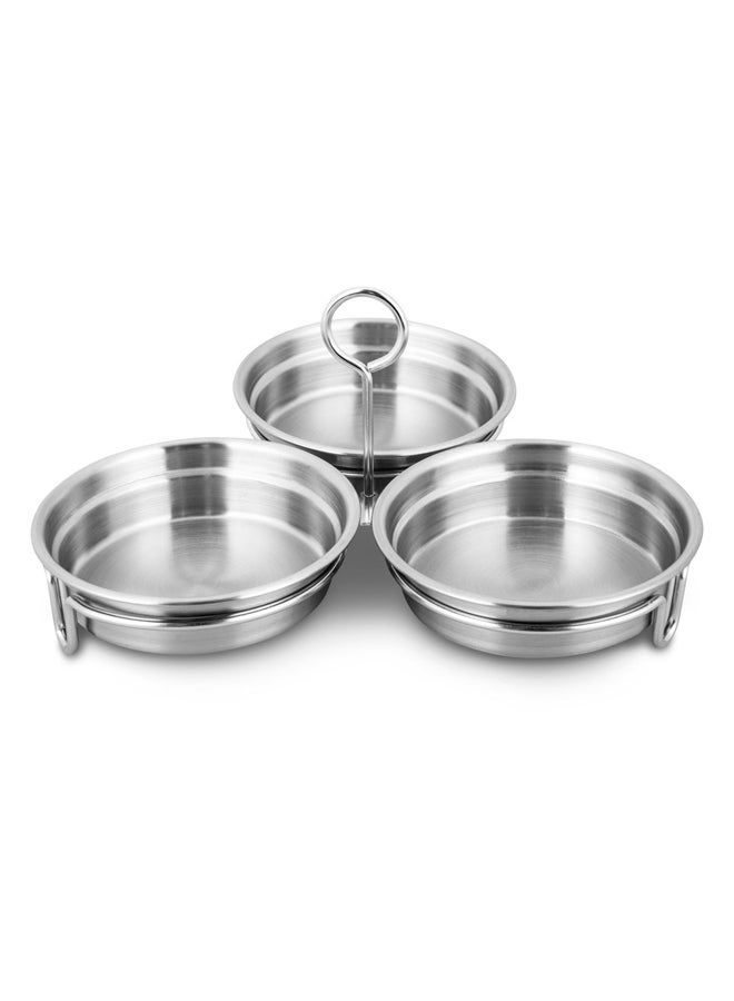 السنيدي قالب طهي البيض بالبخار، فضي، طقم 3 قطع مقاس 9 سم - Image 1