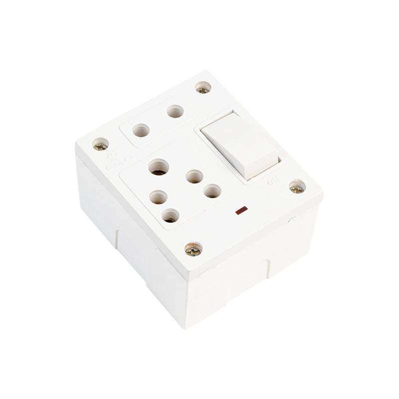 Ocko 6 Amp Electric Extension Board 2 3 Pin Plug Socket with Single Switch LED Indicator 15mm 3 Core 3 Meter Long Cable Cord for Home Kitchen Office Pack of 1 White - Image 3
