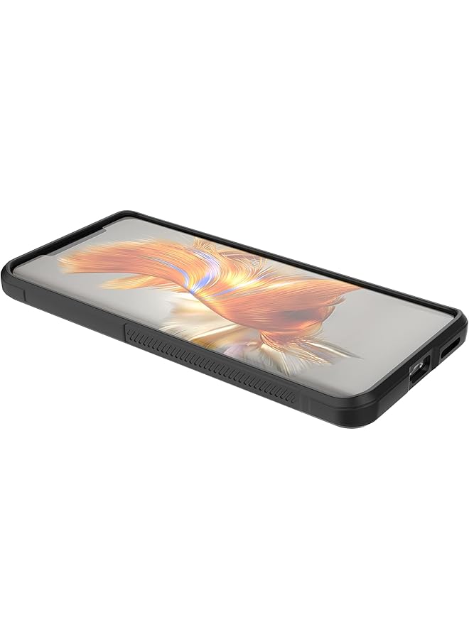 إيروريكس جراب متوافق مع هاتف Huawei Mate 50 Pro، ملمس جلدي غير لامع، مضاد لبصمات الأصابع، مضاد للسقوط، غطاء حماية شامل، جراب سيليكون للشحن اللاسلكي لهاتف Mate 50 Pro، أسود - Image 5