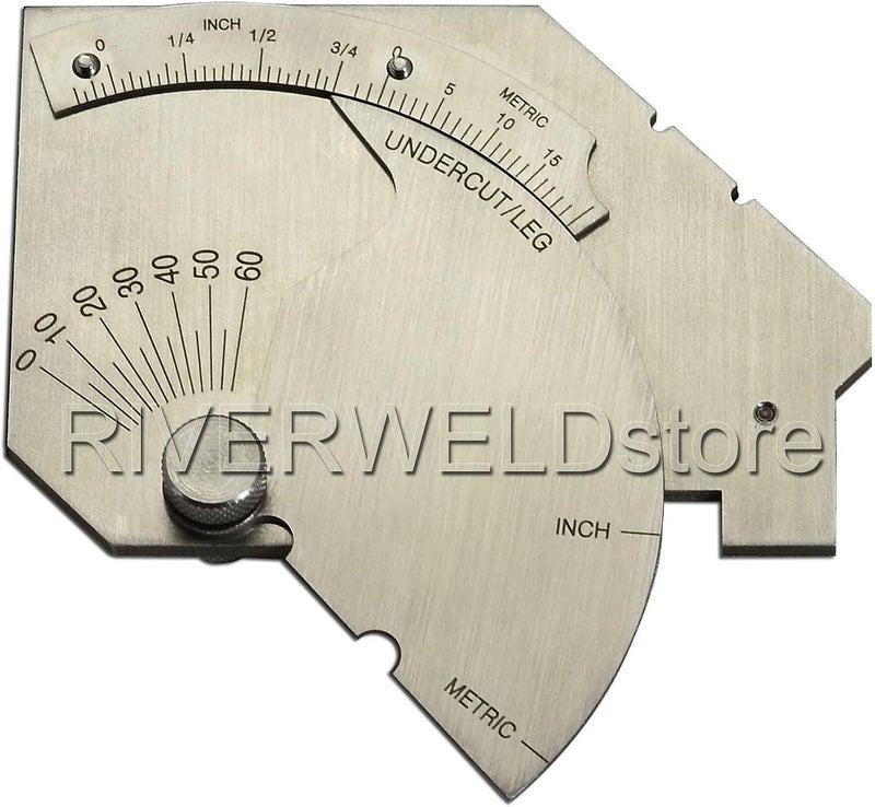 RIVERWELD Bridge Cam Gauge Test Ulnar High-Low Misalignment Checks Depth of Undercut Pitting Fillet Weld Length Throat Size Angle of Preparation - Image 3