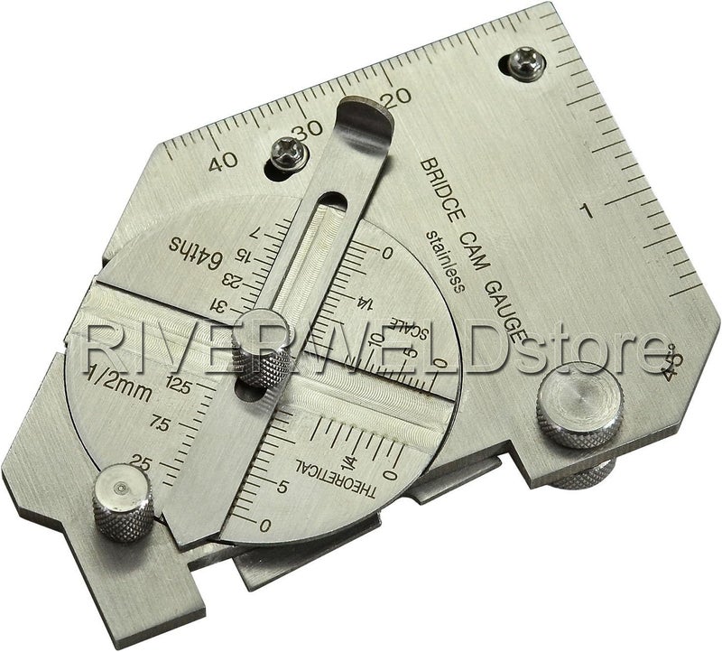 RIVERWELD Bridge Cam Gauge Test Ulnar High-Low Misalignment Checks Depth of Undercut Pitting Fillet Weld Length Throat Size Angle of Preparation - Image 4