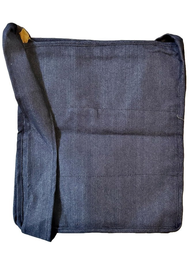 CLASSIQUE Shantiniketan Denim Embroidery Teacher’s Sling Bag for Man & Women - Image 4
