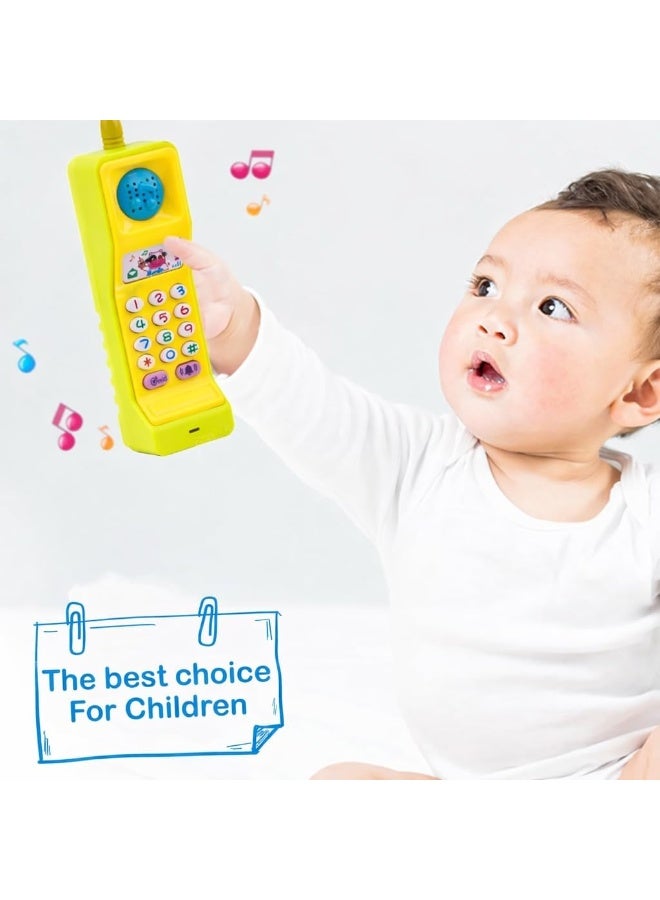 ARGT هاتف ألعاب موسيقي للأطفال - عبوة من 3 | هاتف محمول للأطفال مع ضوء وصوت وموسيقى | لعبة تعليمية تمثيلية للأطفال من 1-6 سنوات | لون عشوائي - Image 3
