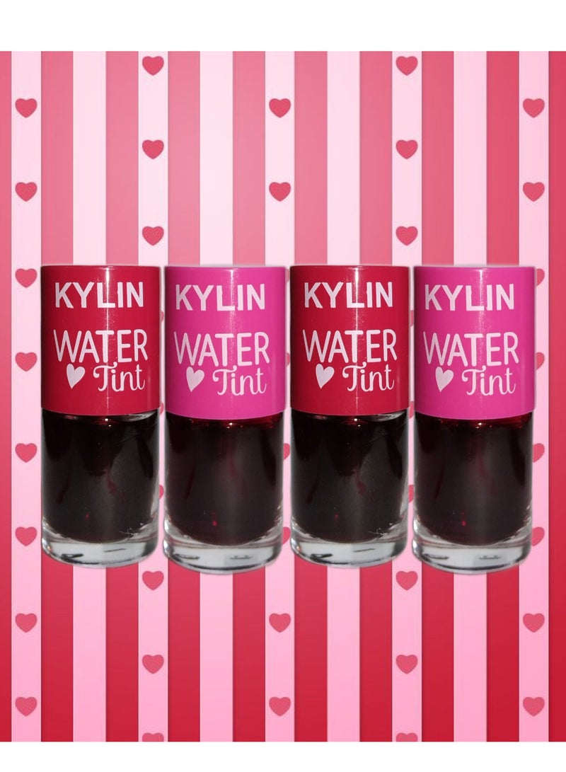 KYLIN 4 Pieces Water Tint Lip Gloss Cherry Ade - Image 1