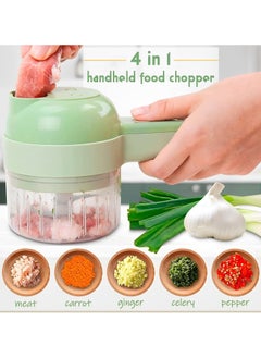 Fearlex Rechargeable and Portable Food Chopper | 4 in 1 Multifunctional Slicer | Mini Handheld Electric Vegetable and Fruit Chopper | Wireless Masher and Food Cutter Set with 1200 mAh Battery  - Image 3