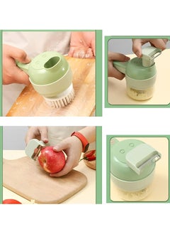 Fearlex Rechargeable and Portable Food Chopper | 4 in 1 Multifunctional Slicer | Mini Handheld Electric Vegetable and Fruit Chopper | Wireless Masher and Food Cutter Set with 1200 mAh Battery  - Image 5