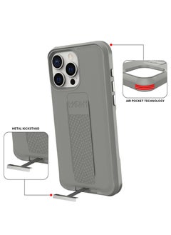 MARVN iPhone 15 Plus MARVN Special Case – Gray, Full Shockproof Protection, Slim Design, Retractable Kickstand, Wireless Charging Compatibility, Raised Camera & Screen Protection  - Image 3