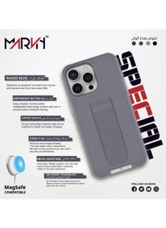 MARVN iPhone 15 Plus MARVN Special Case – Gray, Full Shockproof Protection, Slim Design, Retractable Kickstand, Wireless Charging Compatibility, Raised Camera & Screen Protection  - Image 4