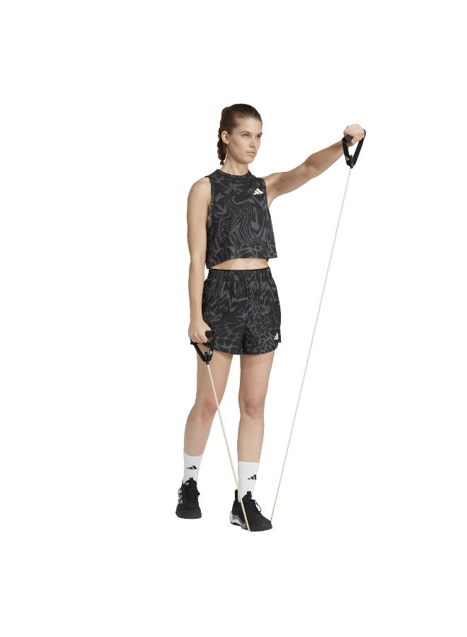 Adidas workout essentials printed women shorts - Image 5